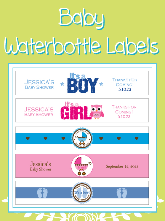 Waterbottle Baby Label Designs