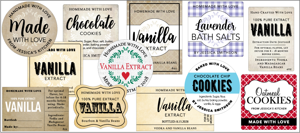 Vanilla Extract Labels