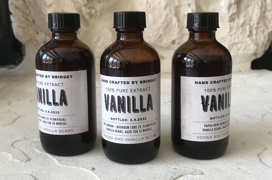 Diecut Vanilla Extract Bottle Labels
