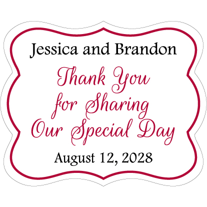 Wedding Label Cut WL-048