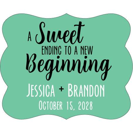 Wedding Label Cut WL-077