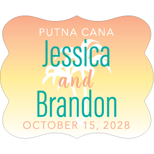 Wedding Label Cut WL-134