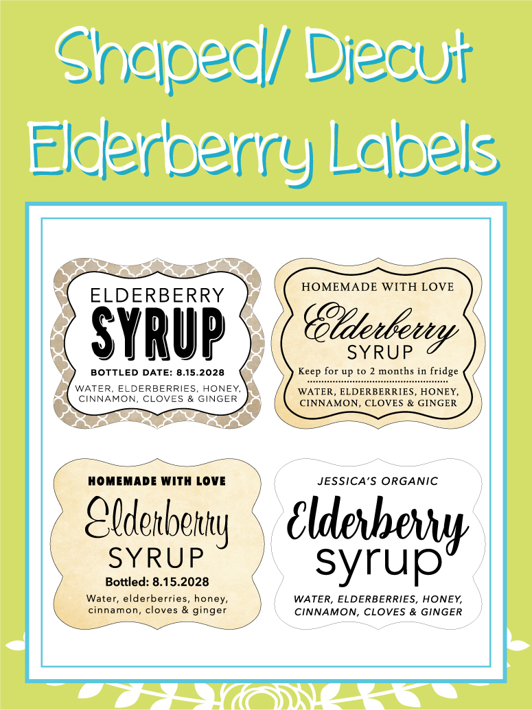 Shaped Diecut Elderberry Designs