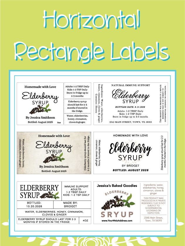 Rectangle Elderberry Designs
