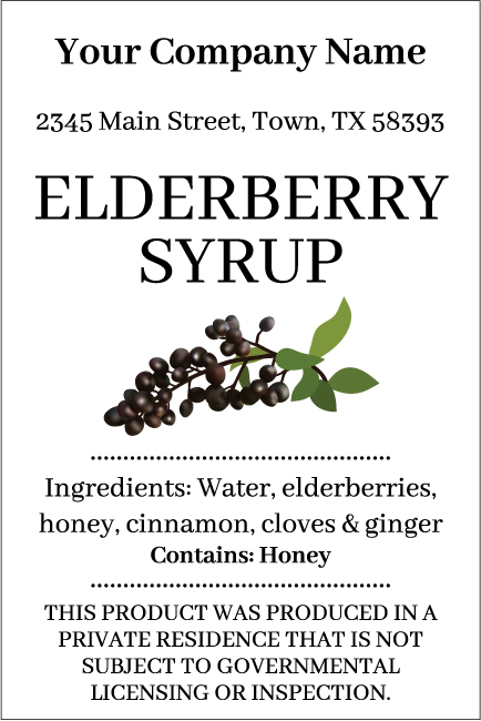 Elderberry Sryup Rectangle EB-001tr