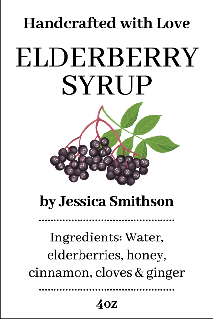 Elderberry Sryup Rectangle EB-002tr