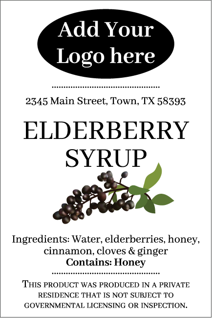 Elderberry Sryup Rectangle EB-003tr