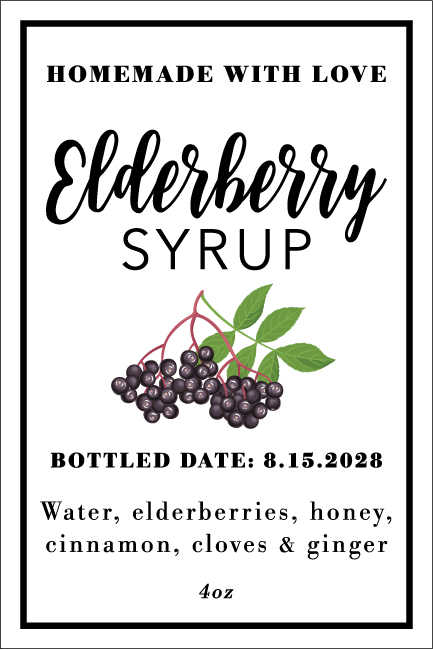 Elderberry Sryup Rectangle EB-006tr