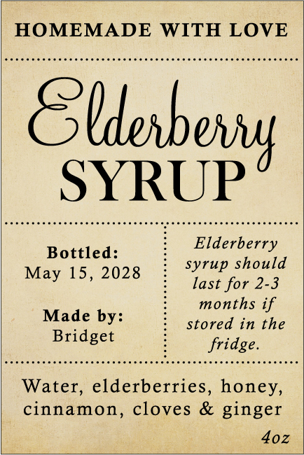 Elderberry Sryup Rectangle EB-012tr
