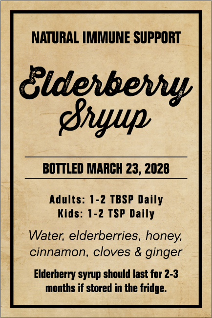 Elderberry Sryup Rectangle EB-013tr