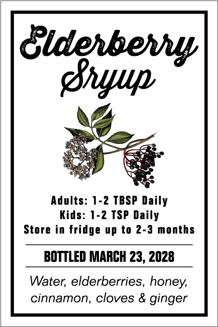 Elderberry Sryup Rectangle EB-014tr