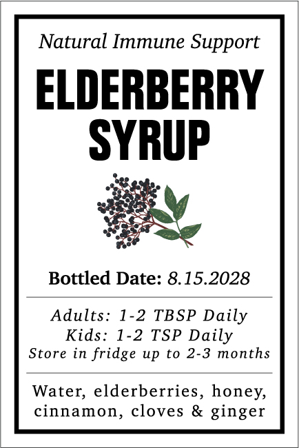 Elderberry Sryup Rectangle EB-016tr