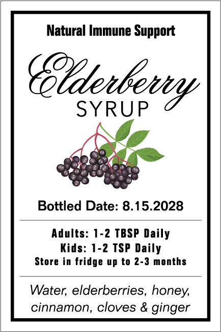 Elderberry Sryup Rectangle EB-017tr