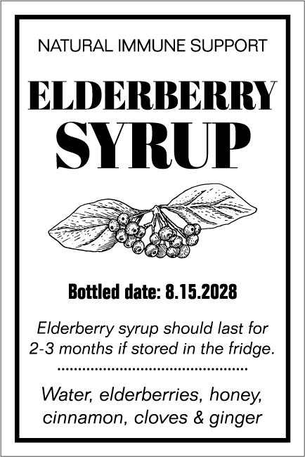 Elderberry Sryup Rectangle EB-019tr
