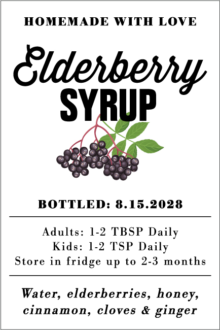 Elderberry Sryup Rectangle EB-020tr