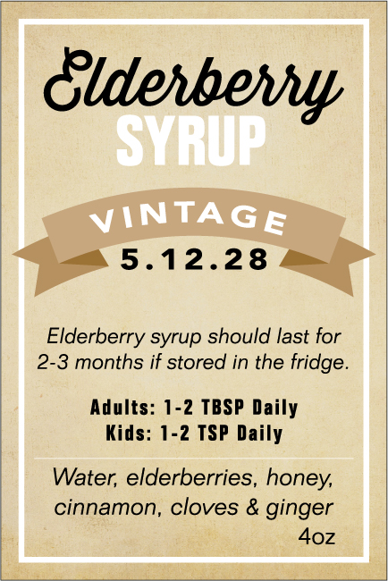 Elderberry Sryup Rectangle EB-022tr