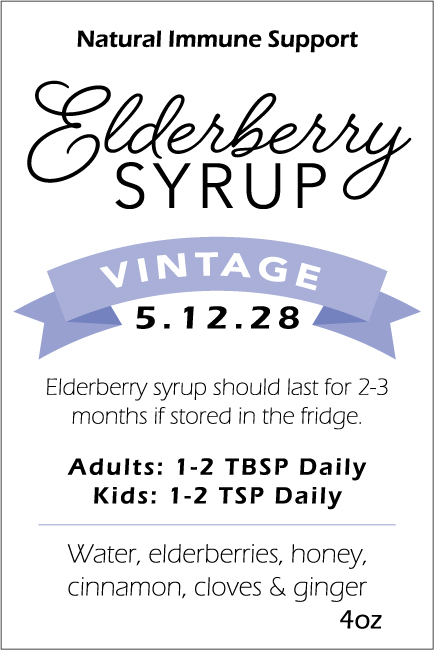 Elderberry Sryup Rectangle EB-023tr