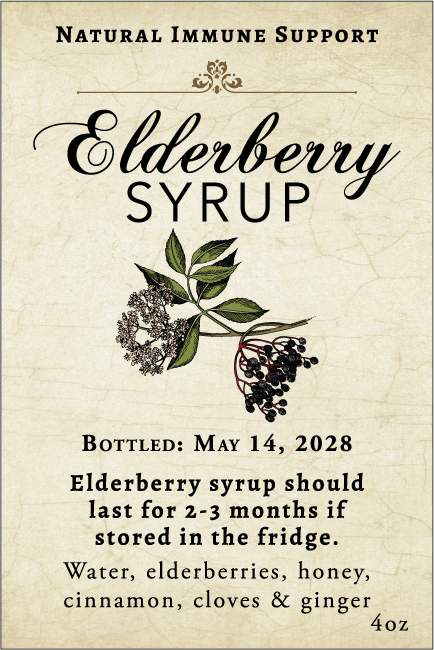 Elderberry Sryup Rectangle EB-025tr