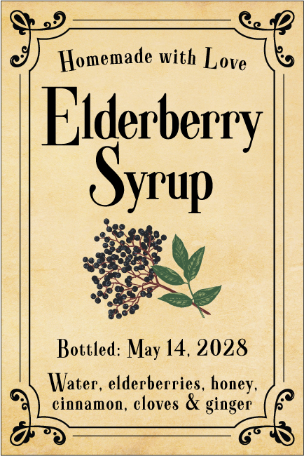 Elderberry Sryup Rectangle EB-026tr