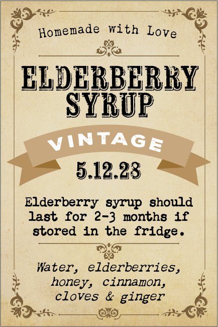 Elderberry Sryup Rectangle EB-027tr
