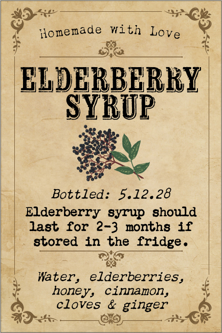 Elderberry Sryup Rectangle EB-028tr