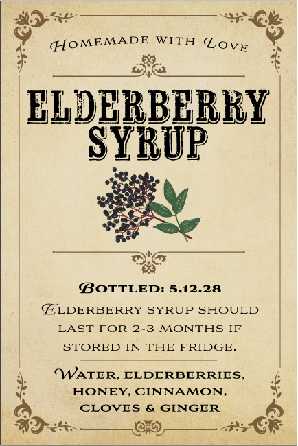 Elderberry Sryup Rectangle EB-029tr