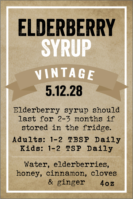 Elderberry Sryup Rectangle EB-031tr