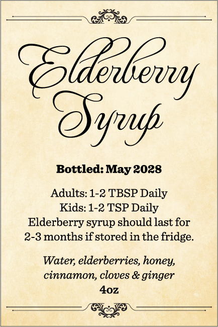 Elderberry Sryup Rectangle EB-032tr
