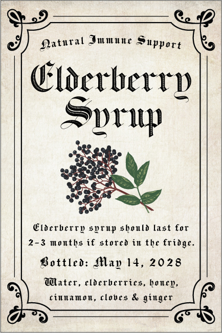 Elderberry Sryup Rectangle EB-033tr