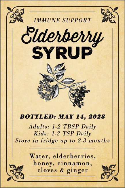 Elderberry Sryup Rectangle EB-034tr