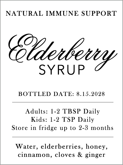 Elderberry Sryup Rectangle EB-001wn