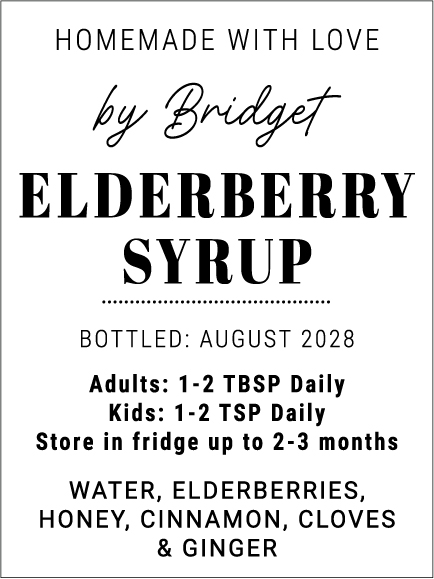 Elderberry Syrup Rectangle EB-005wn
