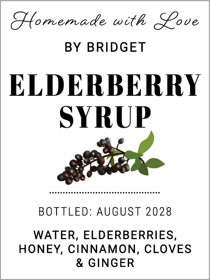 Elderberry Syrup Rectangle EB-008wn
