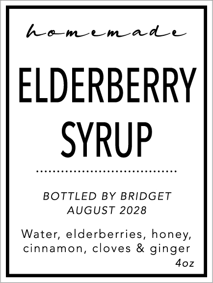 Elderberry Syrup Rectangle EB-009wn