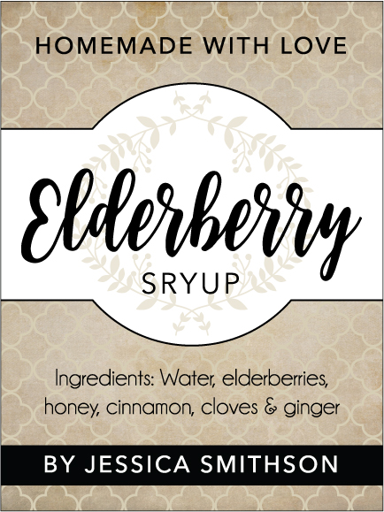 Elderberry Syrup Rectangle EB-011wn