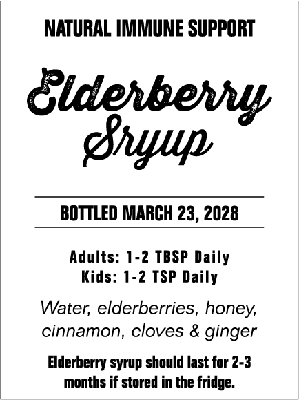 Elderberry Syrup Rectangle EB-012wn