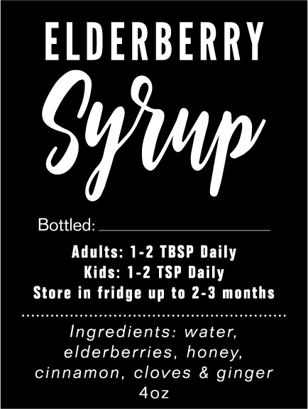 Elderberry Syrup Rectangle EB-016wn