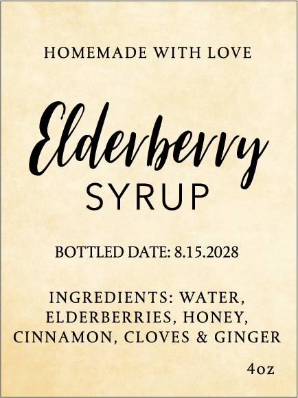 Elderberry Syrup Rectangle EB-021wn