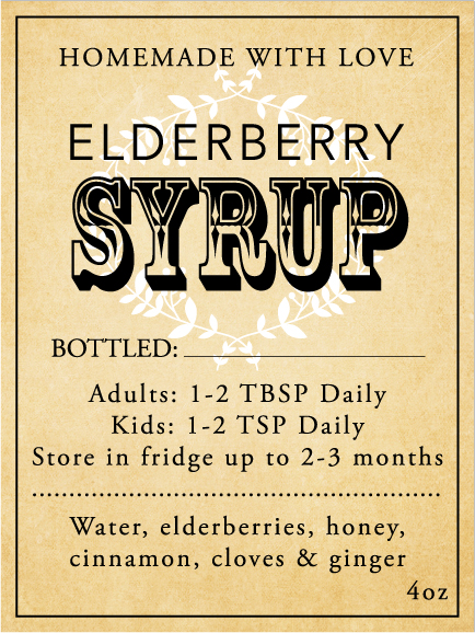 Elderberry Syrup Rectangle EB-022wn