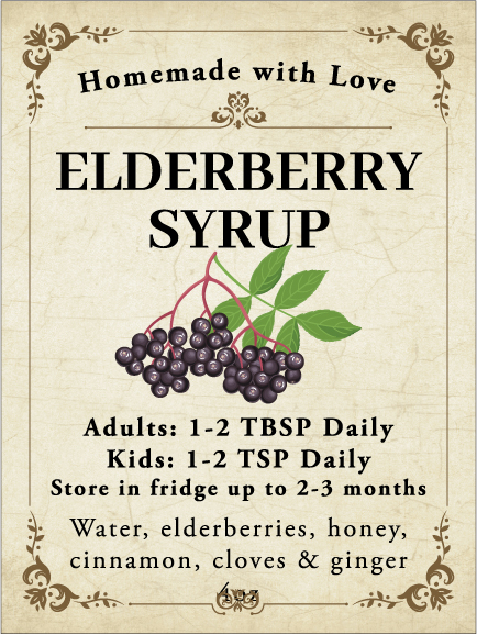 Elderberry Syrup Rectangle EB-027wn