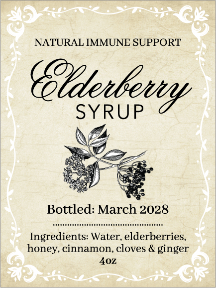 Elderberry Syrup Rectangle EB-030wn