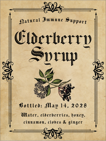 Elderberry Syrup Rectangle EB-032wn