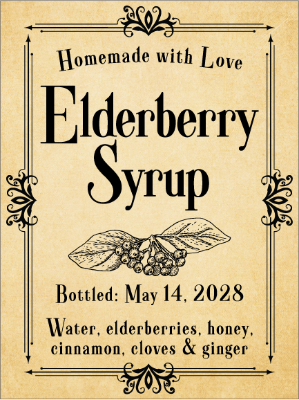 Elderberry Syrup Rectangle EB-033wn