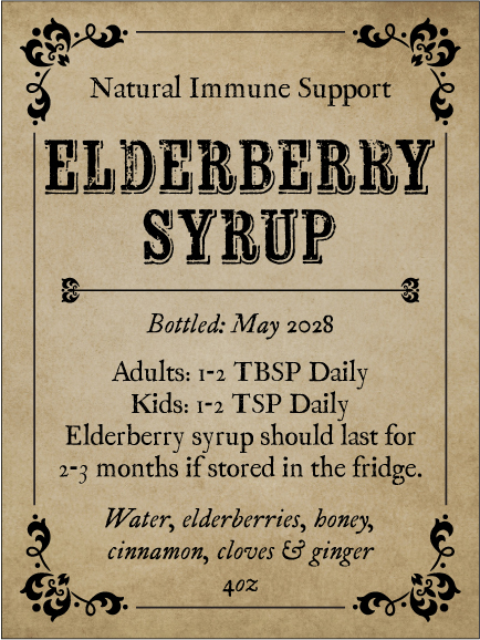 Elderberry Syrup Rectangle EB-034wn