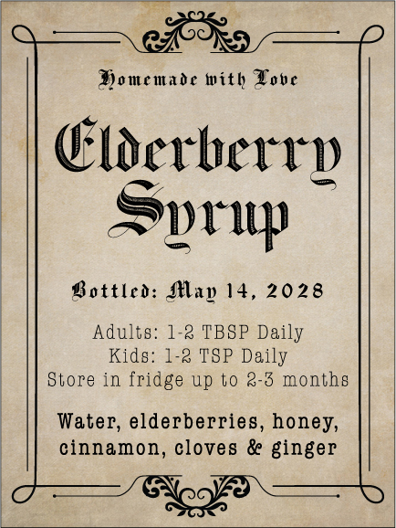 Elderberry Syrup Rectangle EB-036wn