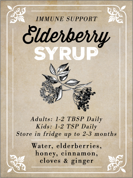 Elderberry Syrup Rectangle EB-038wn
