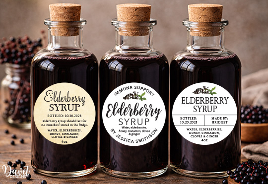 Elderberry Item Labels