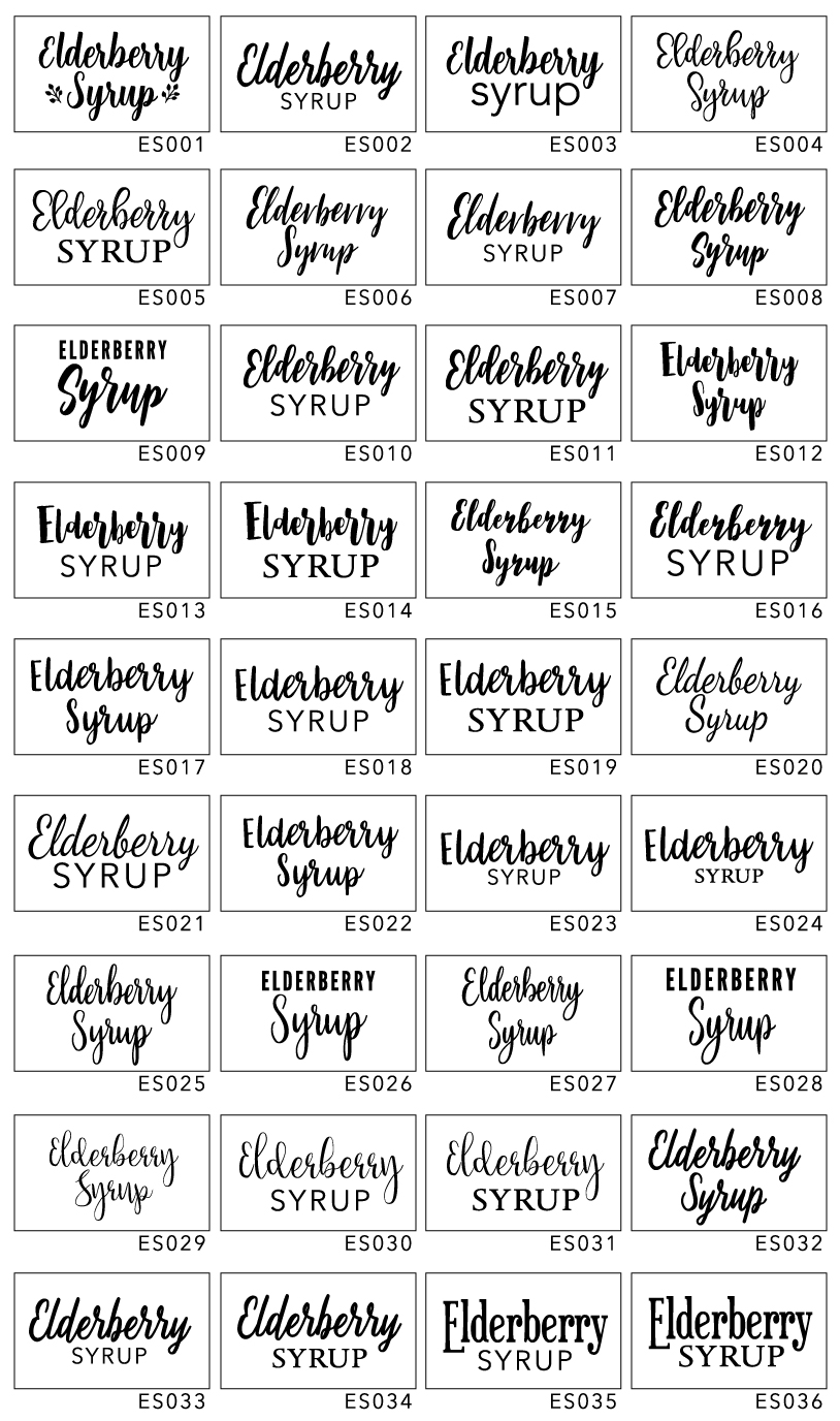 Elderberry Syrup Name choices