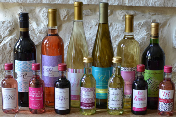 Waterproof glossy wine bottle labels